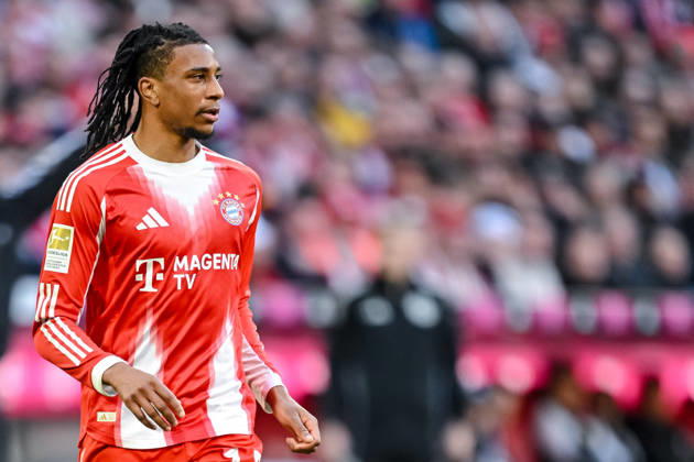 Michael Olise (FC Bayern München) Schaut waehrend des spiels der Bundesliga zwischen FC Bayern München und VfB Stuttgart, Allianz Arena am 19. April 2026 in München, Deutschland. (Foto von Harry Langer DeFodi Images) +++ Michael Olise (FC Bayern München) Looks on during the Bundesliga match between FC Bayern München and VfB Stuttgart at Allianz Arena on April 19, 2026 in München, Germany. (Photo by Harry Langer DeFodi Images) DFL regulations prohibit any use of photographs as image sequences and or quasi-video. (Photo by Harry Langer DeFodi Images) DFL regulations prohibit any use of photographs as image sequences and or quasi-video. -