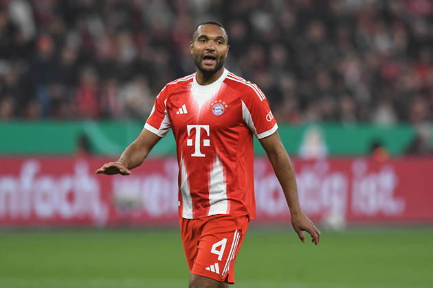 Jonathan Tah ( FC Bayern Muenchen, 4 ) gestikuliert. GER, Bayer 04 Leverkusen vs FC Bayern Muenchen, Fussball, DFB Pokal Halbfinale, Spielzeit 2025 2026, 22.04.2026 DFL REGULATIONS PROHIBIT ANY USE OF PHOTOGRAPHS AS IMAGE SEQUENCES AND OR QUASI-VIDEO GER, Bayer 04 Leverkusen vs FC Bayern Muenchen, Fussball, DFB Pokal Halbfinale, Spielzeit 2025 2026, 22.04.2026 Leverkusen Copyright: xEibner-Pressefoto ThomasxThienelx EP_TTL