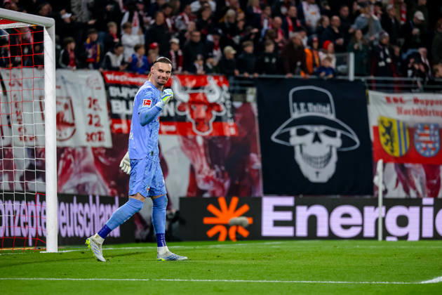Maarten Vandevoordt (RB Leipzig, 26) Jubel, Torjubel, jubelt ueber Tor zum 2:0 nach Vorlage, RB Leipzig vs. 1. FC Union Berlin, Fussball, 1. Bundesliga, 31. Spieltag, Saison 2025 2026, 24.04.2026,¨ DFL REGULATIONS PROHIBIT ANY USE OF PHOTOGRAPHS AS IMAGE SEQUENCES AND OR QUASI-VIDEO,¨ RB Leipzig vs. 1. FC Union Berlin, Fussball, 1. Bundesliga, 31. Spieltag, Saison 2025 2026, 24.04.2026 Leipzig Copyright: xEibner-Pressefoto LauraxRoemerx EP_LRR