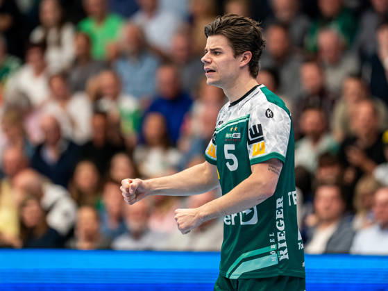 Rutger ten Velde (Frisch Auf Goeppingen, 05) jubelt, Frisch Auf Goeppingen vs. Rhein-Neckar Loewen, Handball, 1. Bundesliga, Herren, Spielzeit 2025 2026, 23.04.2026, Frisch Auf Goeppingen vs. Rhein-Neckar Loewen, Handball, 1. Bundesliga, Herren, Spielzeit 2025 2026, 23.04.2026 Goeppingen Copyright: xEibner-Pressefoto MichaelxSchmidx EP_MST