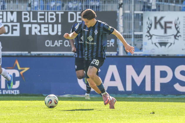 Diego Michel (SV Waldhof Mannheim, 28) Fussball: 3. Liga, 35. Spieltag, SV Waldhof Mannheim vs. 1. FC Schweinfurt 05 am 25.04.2026 in Mannheim (Carl-Benz-Stadion), Deutschland Mannheim Carl-Benz-Stadion Deutschland Copyright: xFranzxReindelx
