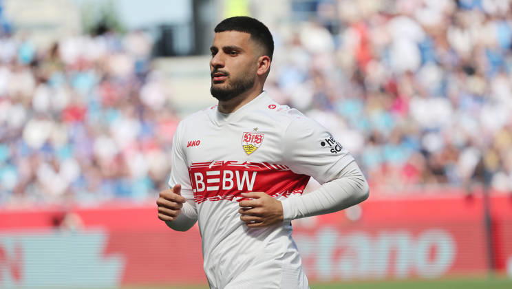 Sinsheim , Fußball Bundesliga TSG 1899 Hoffenheim vs. VfB Stuttgart , Deniz Undav ( VfB )