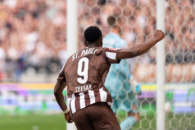 Tor zum 1:2 Abdoulie Ceesay (FC St. Pauli, 09) jubelt Jubel, GER, FC St. Pauli vs. 1. FSV Mainz 05, Fussball, Bundesliga, Spieltag 32, Saison 2025 2026, 03.05.2026 DFL REGULATIONS PROHIBIT ANY USE OF PHOTOGRAPHS AS IMAGE SEQUENCES AND OR QUASI-VIDEO GER, FC St. Pauli vs. 1. FSV Mainz 05, Fussball, Bundesliga, Spieltag 32, Saison 2025 2026, 03.05.2026 Hamburg Copyright: xEibner-Pressefoto MaxxVincenx EP_MVN