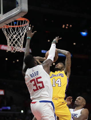 October 13, 2017 - Los Angeles, California, U.S - Brandon Ingram 14 of the Los Angeles Lakers goes for a shot during their preseason game against the Los Angeles Clippers on Friday October 13, 2017 at the Staples Center in Los Angeles, California. Copyright: xJavierxRojasx