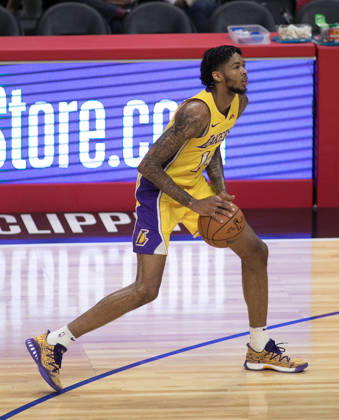 October 13, 2017 - Los Angeles, California, U.S - Brandon Ingram 14 of the Los Angeles Lakers with the ball during their preseason game against the Los Angeles Clippers on Friday October 13, 2017 at the Staples Center in Los Angeles, California. Copyright: xJavierxRojasx