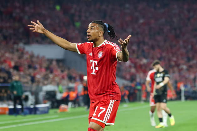 Michael Olise (FC Bayern Muenchen, 17) gestikuliert, GER, FC Bayern Muenchen vs. Paris St. Germain, Fussball, UEFA Champions League, Halbfinale, Rueckspiel, Saison 2025 2026, 06.05.2026, GER, FC Bayern Muenchen vs. Paris St. Germain, Fussball, UEFA Champions League, Halbfinale, Rueckspiel, Saison 2025 2026, 06.05.2026 Muenchen Copyright: xEibner-Pressefoto JennixMaulx EP_JML