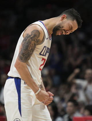 October 24, 2017 - Los Angeles, California, U.S - Austin Rivers 25 of the Los Angeles Clippers reacts after making a basket during their regular season NBA, Basketball Herren, USA game against the Utah Jazz on Tuesday October 24, 2017 at the Staples Center in Los Angeles, California. Clippers defeats Jazz, 102-84. Copyright: xJavierxRojasx
