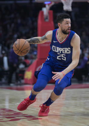 October 28, 2017 - Los Angeles, California, U.S - Austin Rivers 25 of the Los Angeles Clippers with the ball during their NBA, Basketball Herren, USA game with the Detroit Pistons on Saturday October 28, 2017 at the Staples Center in Los Angeles, California. Clippers lose to Pistons, 95-87. Copyright: xJavierxRojasx