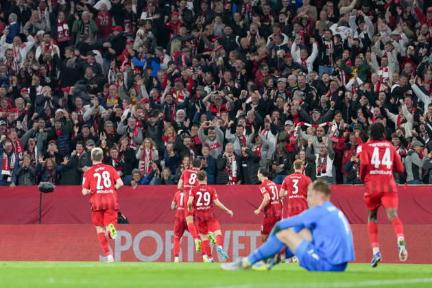 Torjubel, Emotionen, Torschuss, Abschluss, Torerfolg, Tor, Treffer , Deutschland, Fussball, UEFA Europa League, Halbfinale, Rückspiel, 2025 2026, SC Freiburg vs. SC Braga, 07.05.2026, Europa-Park Stadion, Freiburg Freiburg Europa-Park Stadion Baden-Württemberg Deutschland Copyright: xArnexAmbergx