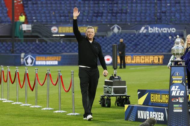 ROTTERDAM - AZ Alkmaar coach Leeroy Echteld during the KNVB Cup final match between AZ Alkmaar and NEC Nijmegen at De Kuip stadium on April 19, 2026 in Rotterdam, the Netherlands. BART STOUTJESDIJK ANP Dutch KNVB Beker FINAL 2025-2026 xVIxANPxSportx xBartxStoutjesdijkxIVx 557794354 originalFilename: 557794354