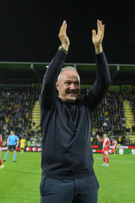Frosinone s head coach Massimiliano Alvini during the Serie BKT soccer match between Frosinone and Mantova at the Frosinone™s Benito Stirpe stadium, Italy - Friday, May 08, 2026 - Soccer ( Photo by Fabrizio Corradetti LaPresse ) Copyright: xFabrizioxCorradetti LaPressex