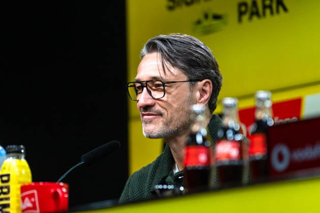 Deutschland: Bundesliga 2025 2026 33. Spieltag, Borussia Dortmund vs. Eintracht Frankfurt, Freitag, 08.05.2026 Signal Iduna Park, Nordrhein-Westfalen Niko Kovac (Cheftrainer Borussia Dortmund) Pressekonferenz Copyright: xCelinaxLeiersx