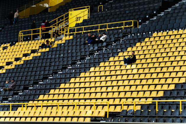 Deutschland: Bundesliga 2025 2026 33. Spieltag, Borussia Dortmund vs. Eintracht Frankfurt, Freitag, 08.05.2026 Signal Iduna Park, Nordrhein-Westfalen Tribüne; Sitze Copyright: xCelinaxLeiersx