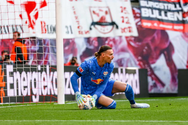 Maarten Vandevoordt (RB Leipzig, 26) haelt den Ball, RB Leipzig vs. FC St. Pauli, Fussball, 1. Bundesliga, 33. Spieltag, Saison 2025 2026, 09.05.2026,¨ DFL REGULATIONS PROHIBIT ANY USE OF PHOTOGRAPHS AS IMAGE SEQUENCES AND OR QUASI-VIDEO,¨ RB Leipzig vs. FC St. Pauli, Fussball, 1. Bundesliga, 33. Spieltag, Saison 2025 2026, 09.05.2026 Leipzig Copyright: xEibner-Pressefoto LauraxRoemerx EP_LRR
