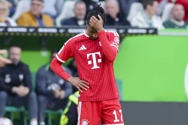 Michael Olise (FC Bayern Muenchen) schaut enttaeuscht, Bundesliga, VfL Wolfsburg v FC Bayern München, Volkswagen Arena am 09. May 2026 in Wolfsburg, Deutschland. (Foto von Marco Steinbrenner DeFodi Images) Michael Olise (FC Bayern Muenchen) looks dejected, Bundesliga, VfL Wolfsburg v FC Bayern München, Volkswagen Arena, May 9, 2026 in Wolfsburg, Germany. (Photo by Marco Steinbrenner DeFodi Images) DFL regulations prohibit any use of photographs as image sequences and or quasi-video. -