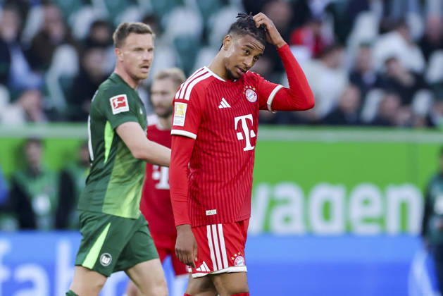 Michael Olise (FC Bayern Muenchen) schaut enttaeuscht, Bundesliga, VfL Wolfsburg v FC Bayern München, Volkswagen Arena am 09. May 2026 in Wolfsburg, Deutschland. (Foto von Marco Steinbrenner DeFodi Images) Michael Olise (FC Bayern Muenchen) looks dejected, Bundesliga, VfL Wolfsburg v FC Bayern München, Volkswagen Arena, May 9, 2026 in Wolfsburg, Germany. (Photo by Marco Steinbrenner DeFodi Images) DFL regulations prohibit any use of photographs as image sequences and or quasi-video. -