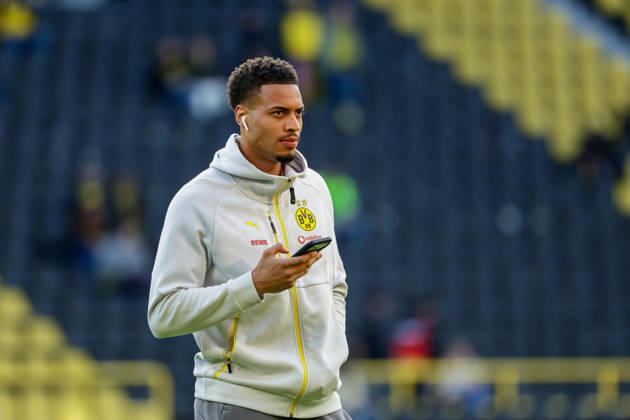 Dortmund, Germany, 08.05.26, Felix Nmecha (Borussia Dortmund) guckt während des Spiels der 1. Bundesliga zwischen Borussia Dortmund - Eintracht Frankfurt im Signal Iduna Park in Dortmund. (Photo by Joachim Bywaletz) DFB DFL REGULATIONS PROHIBIT ANY USE OF PHOTOGRAPHS AS IMAGE SEQUENCES AND OR QUASI-VIDEO. Copyright: JoachimxBywaletz xJB-Sportfoto
