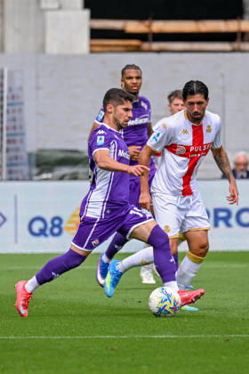 Genoa™s Mikael Ellertsson fights for the ball during the Serie A soccer match between Fiorentina and Genoa at the Artemio Franchi Stadium in Florence, Italy - Sunday, May 10, 2026. - Soccer . Copyright: xTanoxPecoraro LaPressex
