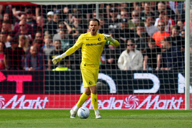 Eredivisie: Feyenoord Rotterdam v AZ Alkmaar Rotterdam - Goalkeeper Timon Wellenreuther of Feyenoord Rotterdam during the 33rd competition round of the 2025 2026 Eredivisie season. The match is set between Feyenoord Rotterdam and AZ Alkmaar at De Kuip on 10 May 2026 in Rotterdam, The Netherlands. Copyright: xYannickxVerhoevenx