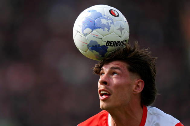 Eredivisie: Feyenoord Rotterdam v AZ Alkmaar Rotterdam - Jordan Bos of Feyenoord Rotterdam during the 33rd competition round of the 2025 2026 Eredivisie season. The match is set between Feyenoord Rotterdam and AZ Alkmaar at De Kuip on 10 May 2026 in Rotterdam, The Netherlands. Copyright: xYannickxVerhoevenx