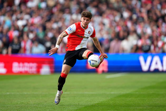 Eredivisie: Feyenoord Rotterdam v AZ Alkmaar Rotterdam - Jordan Bos of Feyenoord Rotterdam during the 33rd competition round of the 2025 2026 Eredivisie season. The match is set between Feyenoord Rotterdam and AZ Alkmaar at De Kuip on 10 May 2026 in Rotterdam, The Netherlands. Copyright: xYannickxVerhoevenx