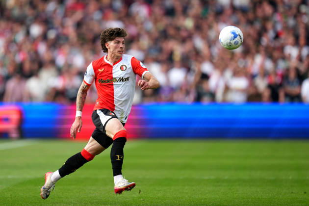 Eredivisie: Feyenoord Rotterdam v AZ Alkmaar Rotterdam - Jordan Bos of Feyenoord Rotterdam during the 33rd competition round of the 2025 2026 Eredivisie season. The match is set between Feyenoord Rotterdam and AZ Alkmaar at De Kuip on 10 May 2026 in Rotterdam, The Netherlands. Copyright: xYannickxVerhoevenx