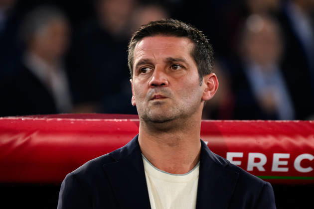 Cristian Chivu, head coach of FC Internazionale, looks on during the 2025 2026 Coppa Italia football final between SS Lazio and FC Internazionale at Stadio Olimpico in Rome (Italy), May 13, 2026. AndreaxStaccioli