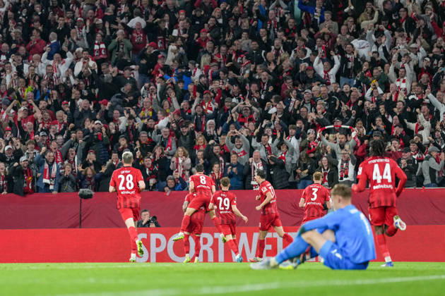 Torjubel, Emotionen, Torschuss, Abschluss, Torerfolg, Tor, Treffer, Fans auf der Tribüne , Deutschland, Fussball, UEFA Europa League, Halbfinale, Rückspiel, 2025 2026, SC Freiburg vs. SC Braga, 07.05.2026, Europa-Park Stadion, Freiburg Freiburg Europa-Park Stadion Baden-Württemberg Deutschland Copyright: xArnexAmbergx