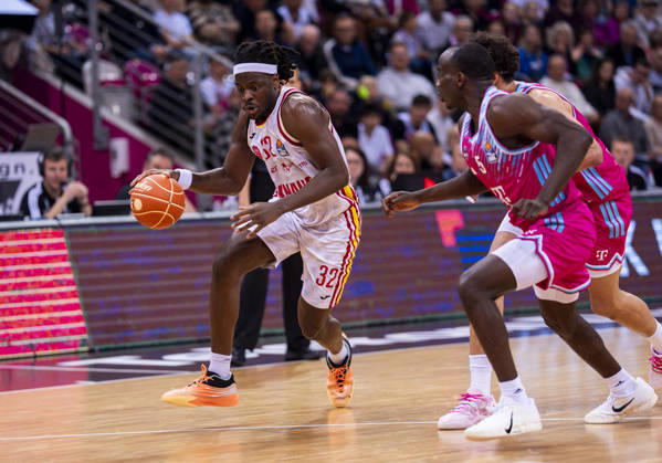Charles Thompson (Fitness First Wuerzburg Baskets, 32) Telekom Baskets Bonn - Fitness First Würzburg Baskets 16.05.2026 Basketball, easyCredit Basketball Bundesliga, Playoffs, Viertelfinale Spiel 1, GER, Bonn, Telekom Dome Bonn Copyright: HMBxMedia xMarcoxBader