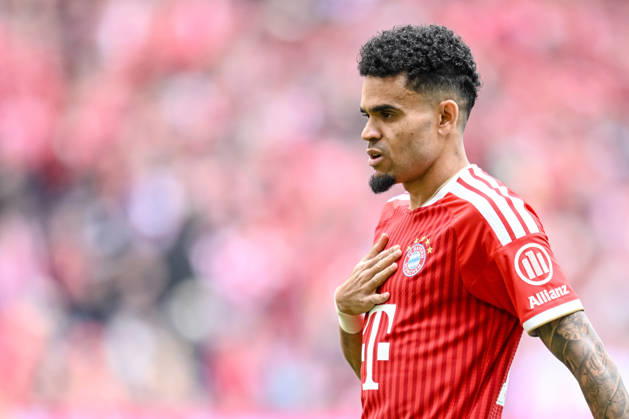 Luis Diaz (FC Bayern München) Schaut waehrend des spiels der Bundesliga zwischen FC Bayern München und 1. FC Köln, Allianz Arena am 16. May 2026 in München, Deutschland. (Foto von Harry Langer DeFodi Images) +++ Luis Diaz (FC Bayern München) Looks on during the Bundesliga match between FC Bayern München and 1. FC Köln at Allianz Arena on May 16, 2026 in München, Germany. (Photo by Harry Langer DeFodi Images) DFL regulations prohibit any use of photographs as image sequences and or quasi-video. (Photo by Harry Langer DeFodi Images) DFL regulations prohibit any use of photographs as image sequences and or quasi-video. -