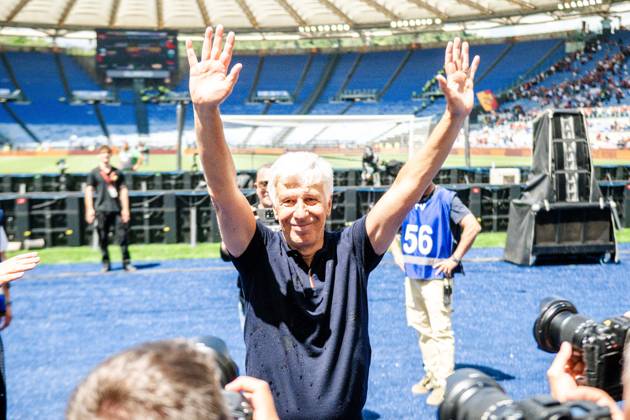 IPA84786094 - Gian Piero Gasperini head coach of AS Roma during Roma-Lazio, Serie A 2025 2026 at Stadio Olimpico on May 17, 2026 during AS Roma vs SS Lazio, Italian soccer Serie A match in Rome, Italy, May 17 2026 Copyright: xDomenicoxBari IPAxSportx xx 84786094