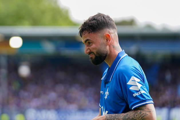 Deutschland: Fußball 2. Liga 2025 2026, 34. Spieltag - SV Darmstadt 98 vs SC Paderborn 07 Merck-Stadion am Böllenfalltor (Darmstadt): Fabian Richter (SVD, 23) Mimik, Gesichtsausdruck, Emotion Copyright: xTobiasxWentzellx