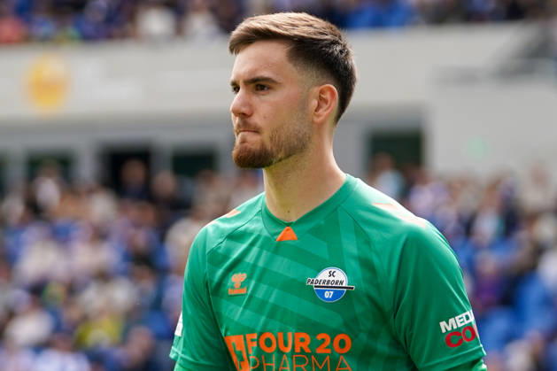 Deutschland: Fußball 2. Liga 2025 2026, 34. Spieltag - SV Darmstadt 98 vs SC Paderborn 07 Merck-Stadion am Böllenfalltor (Darmstadt): Luca Seimen (SCP, 41) Portraitfoto, Portrait, Einzelaufnahme, Porträt Copyright: xTobiasxWentzellx