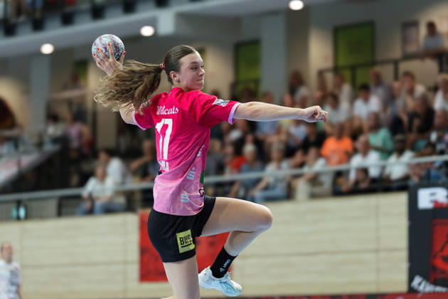 Emma Hertha (Halle, 17), SV Union Halle-Neustadt vs. BSV Sachsen Zwickau, Handball Bundesliga Frauen, Play-Offs 5-11 Spieltag 6, Saison 2025 26, 23.05.2026 Halle SWH Arena Sachsen-Anhalt Deutschland