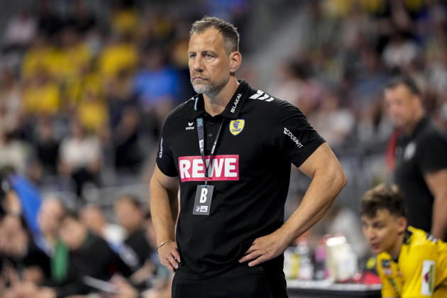 Maik Machulla (Trainer, Cheftrainer, RNL), Einzelbild, Einzelfoto, Aktion, Action, enttäuscht schauend, Enttäuschung, Frustration, disappointed, pessimistisch, 24.05.2026, Mannheim (Deutschland), Handball, Bundesliga, Rhein-Neckar Löwen - SC Magdeburg