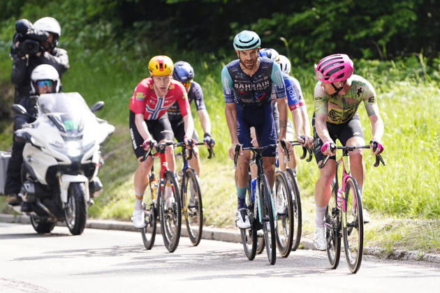 Italy’s Damiano Caruso of Bahrain Victorious during Stage 17 of the Giro d’Italia, from Cassano d’Adda to Andalo, Italy, Wednesday, May 27, 2026. Copyright: xFabioxFerrari LaPressex