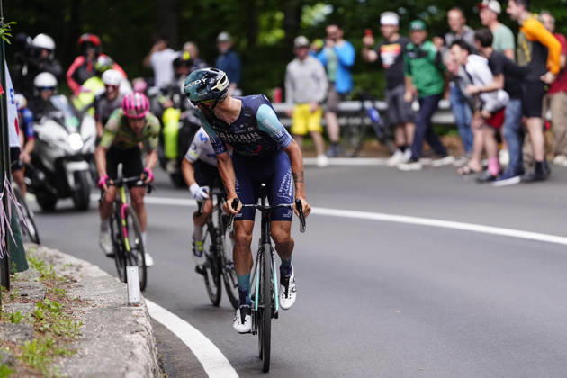 Italy’s Damiano Caruso of Bahrain Victorious during Stage 17 of the Giro d’Italia, from Cassano d’Adda to Andalo, Italy, Wednesday, May 27, 2026. Copyright: xFabioxFerrari LaPressex