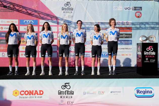 MOVISTAR TEAM during the team presentation ahead of the Giro d™Italia Women cycling race in Cesenatico, Italy, Friday, May 29, 2026. Copyright: xDavidexSpada LaPressex