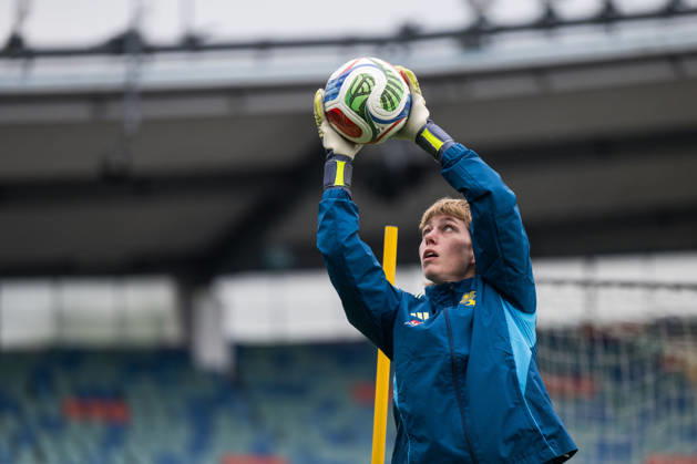 260602 Goalkeeper Moa Edrud of the Swedish women s national football team during a training session on June 2, 2026 in Gothenburg. Photo: Mathias Bergeld BILDBYRAN kod MB MB1378 fotboll football soccer fotball vm-kval kval fifa womens world cup qualifier qualifier träning practice training sverige sweden dam bbeng women kvinner Copyright: MATHIASxBERGELD BB260602MB001