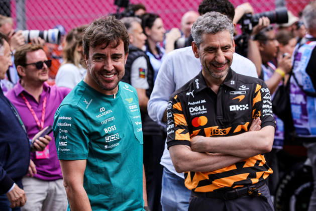 ALONSO Fernando (spa), Aston Martin F1 Team Honda AMR26, portrait STELLA Andrea (ita), Team Principal of McLaren F1 Team, portrait Monte Carlo Monaco