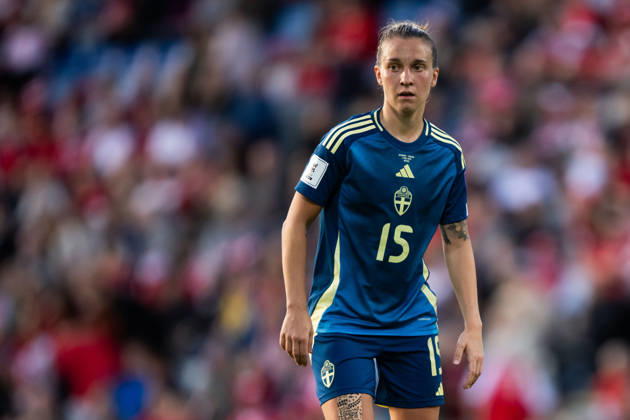 260605 Julia Zigiotti Olme of Sweden during the FIFA Women™s World Cup Qualifier football match between Denmark and Sweden on June 5, 2026 in Odense. Photo: Ludvig Thunman BILDBYRAN kod LT LT0798 fotboll football soccer fotball vm-kval kval fifa womens world cup qualifier qualifier danmark sverige sweden denmark dam bbeng Copyright: LUDVIGxTHUNMAN BB260605LT106