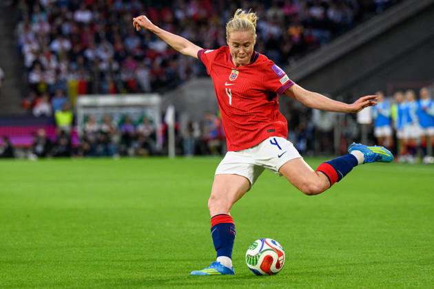 260605 Julie Blakstad of Norway during the FIFA Women s World Cup Qualifier football match between Germany and Norway on June 5, 2026 in Köln. Photo: Marius Simensen BILDBYRAN COP 238 MM0069 bbeng fotball soccer football fotboll FIFA World Cup, WM, Weltmeisterschaft, Fussball qualifiers vm-kvalifisering kvinner vm kvalik landskamp dam norge norway germany tyskland Copyright: MARIUSxSIMENSEN BB260605ZD016
