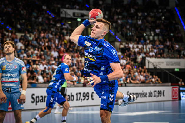 Simone Mengon (TVB Stuttgart, 15) GER, TVB Stuttgart - HC Erlangen, DAIKIN HBL, Handball, Bundesliga, 34. Spieltag, Spielzeit 2025 2026, 07.06.2026 GER, TVB Stuttgart - HC Erlangen, DAIKIN HBL, Handball, Bundesliga, 34. Spieltag, Spielzeit 2025 2026, 07.06.2026 Stuttgart Copyright: xSandyxDinkelackerx EP_SDR