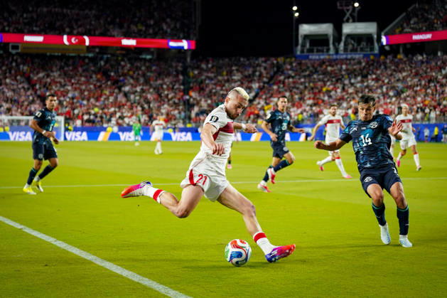 USA: Fußball FIFA World Cup, WM, Weltmeisterschaft, Fussball 2026 Gruppenphase Gruppe D Türkei vs Paraguay Levi™s Stadium (Santa Clara, San Francisco Bay Area, Santa Clara County, Kalifornien): Yusuf AKÃ‡Ä°Ã‡EK Yusuf AKCICEK (Turkey 21) Copyright: xJOERANxSTEINSIEKx