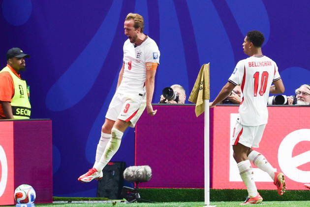 Harry Kane of England celebrates scoring a goal during the FIFA World Cup, WM, Weltmeisterschaft, Fussball 2026 last 32 match between England and Congo DR at the Mercedez-Benz Stadium, Atlanta, USA on 1 July 2026. Copyright: xPeterxDovganx 45220058