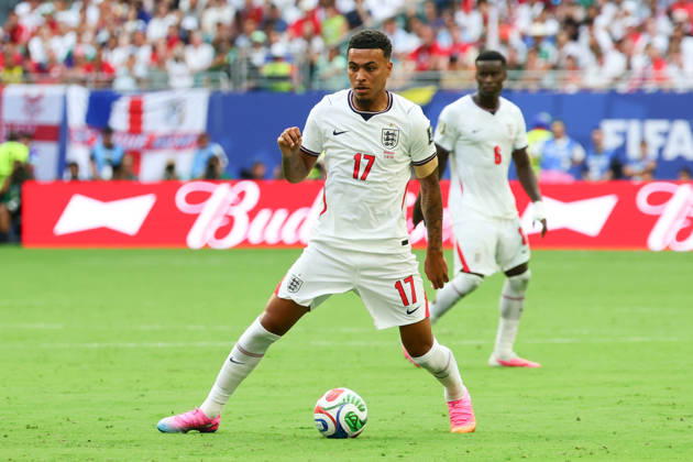 Morgan Rogers of England dribbles the ball during the FIFA World Cup, WM, Weltmeisterschaft, Fussball 2026 Quarter Final match between Norway and England at the Hard Rock Stadium, Miami, USA on 11 July 2026. Copyright: xPeterxDovganx 45250078