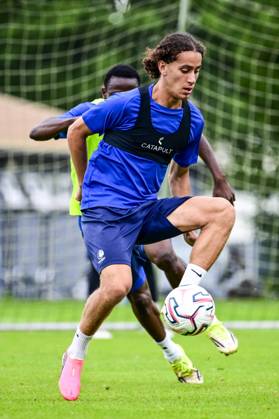 Gent s Mohammed El Adfaoui pictured in action during the summer training camp of Belgian first division soccer team KAA Gent in De Lutte, Losser, the Netherlands on Thursday 16 July 2026, to prepare for the upcoming 2026-2027 season. TOM GOYVAERTS TomxGoyvaerts x181253388x