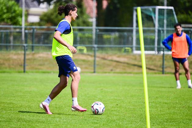 Gent s Mohammed El Adfaoui pictured in action during the summer training camp of Belgian first division soccer team KAA Gent in De Lutte, Losser, the Netherlands on Friday 17 July 2026, to prepare for the upcoming 2026-2027 season. TOM GOYVAERTS TomxGoyvaerts x181329234x