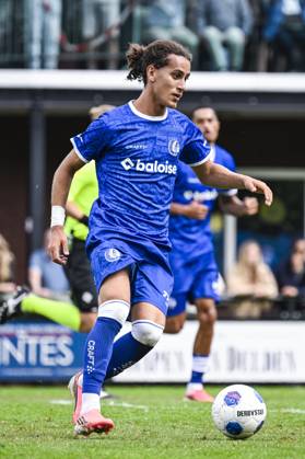 Gent s Mohammed El Adfaoui pictured in action during a friendly game between KAA Gent and Dutch FC Twente, at the summer training camp of Belgian first division soccer team KAA Gent in De Lutte, Losser, the Netherlands on Saturday 18 July 2026, to prepare for the upcoming 2026-2027 season. TOM GOYVAERTS TomxGoyvaerts x181417330x