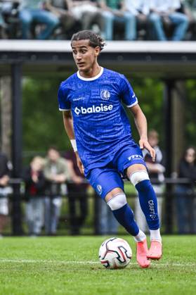 Gent s Mohammed El Adfaoui pictured in action during a friendly game between KAA Gent and Dutch FC Twente, at the summer training camp of Belgian first division soccer team KAA Gent in De Lutte, Losser, the Netherlands on Saturday 18 July 2026, to prepare for the upcoming 2026-2027 season. TOM GOYVAERTS TomxGoyvaerts x181420236x